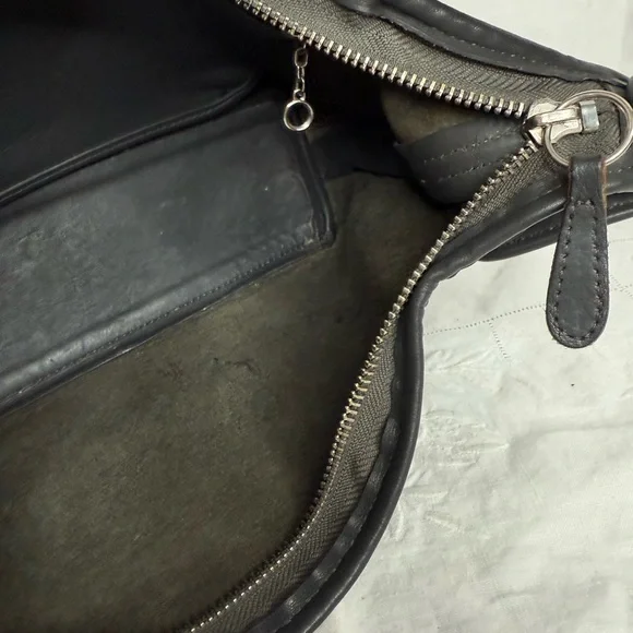 Vintage Coach 9059 RARE GRAY shoulder bag hobo shoulder bag nickel hardware - Picture 8 of 10